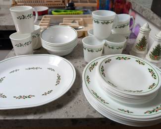 Lots of holiday china
