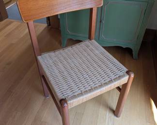 MCM made in Denmark Vintage Pair of cane seat chairs