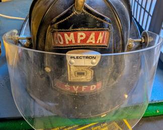 Vintage fire helmet