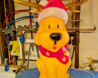 Vintage Xmas doggie blow mold