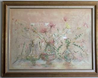 Edna Hibel Floral Lithograph