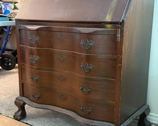 Vintage Mahogany Chippendale Desk