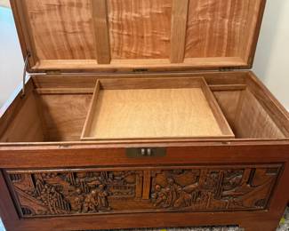 Carved Storage chest. (Hope Chest)