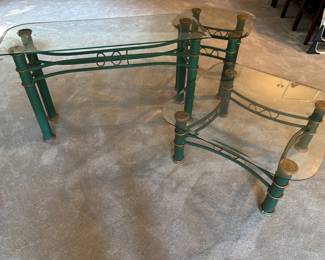 Glass Top 3 Piece Table Set