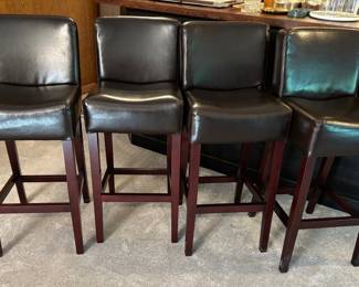 4 Comfy Bar Stools by Four Hands