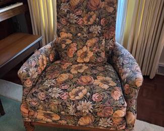 Upholstered Side Chair with High Back
