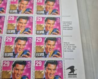 Sheet of Elvis .29 cent Stamps, New