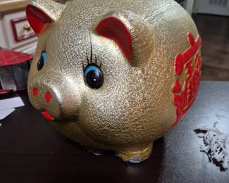 Lucky Pig bank Huge, Oversized, mint condition