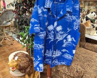 Hawaiian shirt, lion, air purifier and Hall Tree