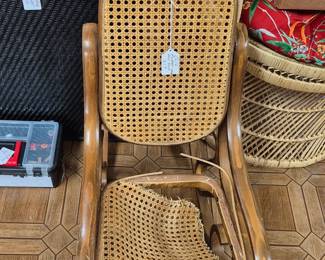 Small chair, needs repair as seen on the seat