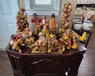 Clowns and TV Stand