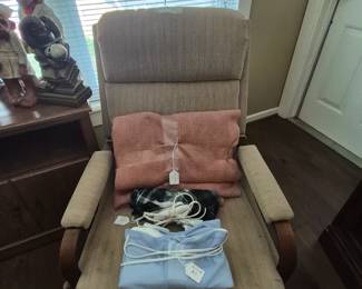 Chair and electric blalnkets