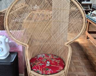 Wicker Movie Prop, Peacock Chair, mint Condition
