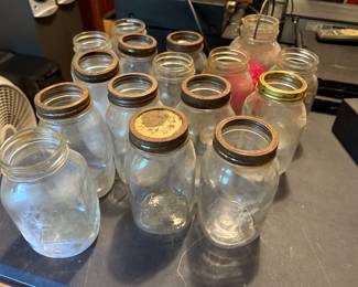 Vintage canning jars