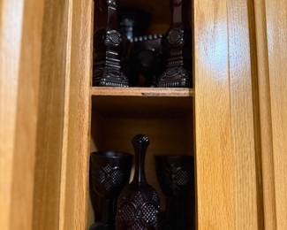 Avon Cranberry Gothic Style Cape Cod Glassware