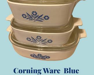 Corning Ware Blue Cornflower baking dishes