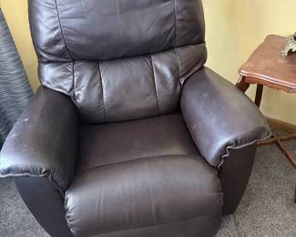 La-Z-Boy brown leather recliner