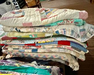 Quilts, most are finished - some are just the tops
