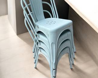 Set of four metal vintage chairs