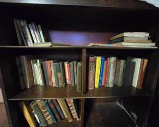 VINTAGE BOOKS AND BOOK CASE