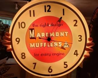 Maremont mufflers, light up clock