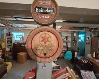 HEINEKEN BAR SIGN, 3 D,   WURZBURGER HOFBRAU BEER SIGN 
