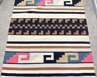 64 HandwovenWoolSouthwesternTribalDesignRugwGeometricPatterns