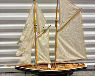 22 HandcraftedWoodenSailboatModelwCanvasSails