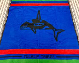 91 PendletonTulalipTribesOrcaWoolBlanket