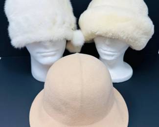 92 StylishTrioofWinterHatsMadcapsFeltLuxuriousFurs