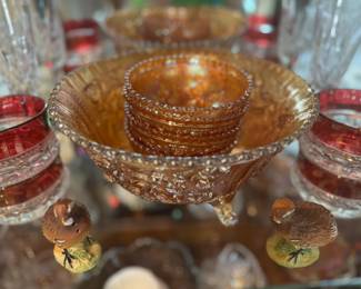 Iridescent Carnival Glass Bowl
