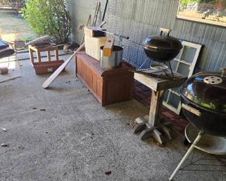 aa bbq and chest outside