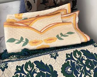 Quilts and blankets.