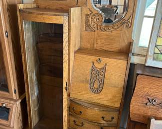 Antique side-by-side secretary/bookcase.