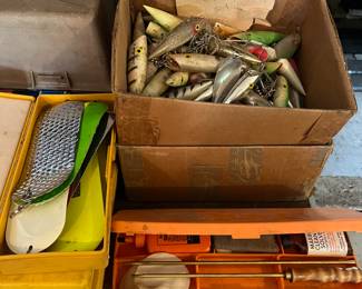 Fishing tackle and gun cleaning kits.