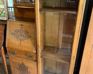 Antique side-by-side secretary/bookcase.