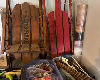 Vintage sleds.