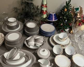 Set of Platina china by Sango.