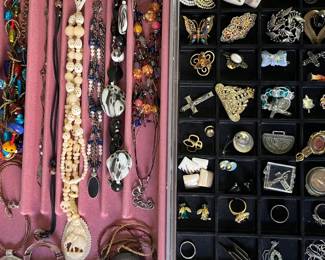 Large selection of costume jewelry.