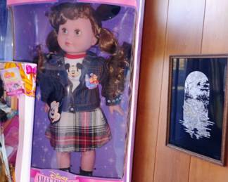 576. DOLL WITH MICKEY SHIRT IN ORIGINAL BOX$35
