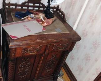 583, ANTIQUE CABINET $70