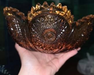 Amber cut glass