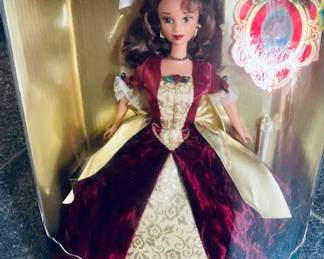 Holiday Princess Belle Doll Special Edition The Enchanted Christmas Mattel 