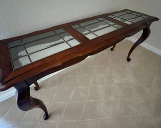 Glass top sofa table
