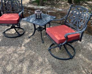 Just two of so many black swivel chairs from Sunnyland