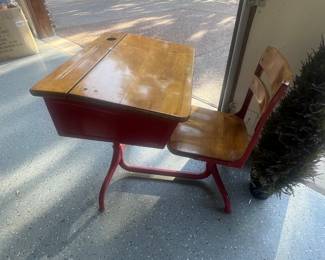 Child’s antique school desk