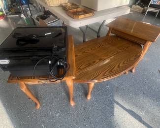 Oak side tables