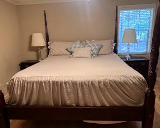king size bed, mattress and boxspring