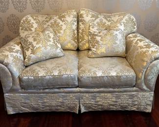 Damask loveseat