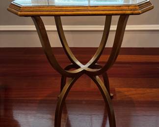 Square accent table with mirror top